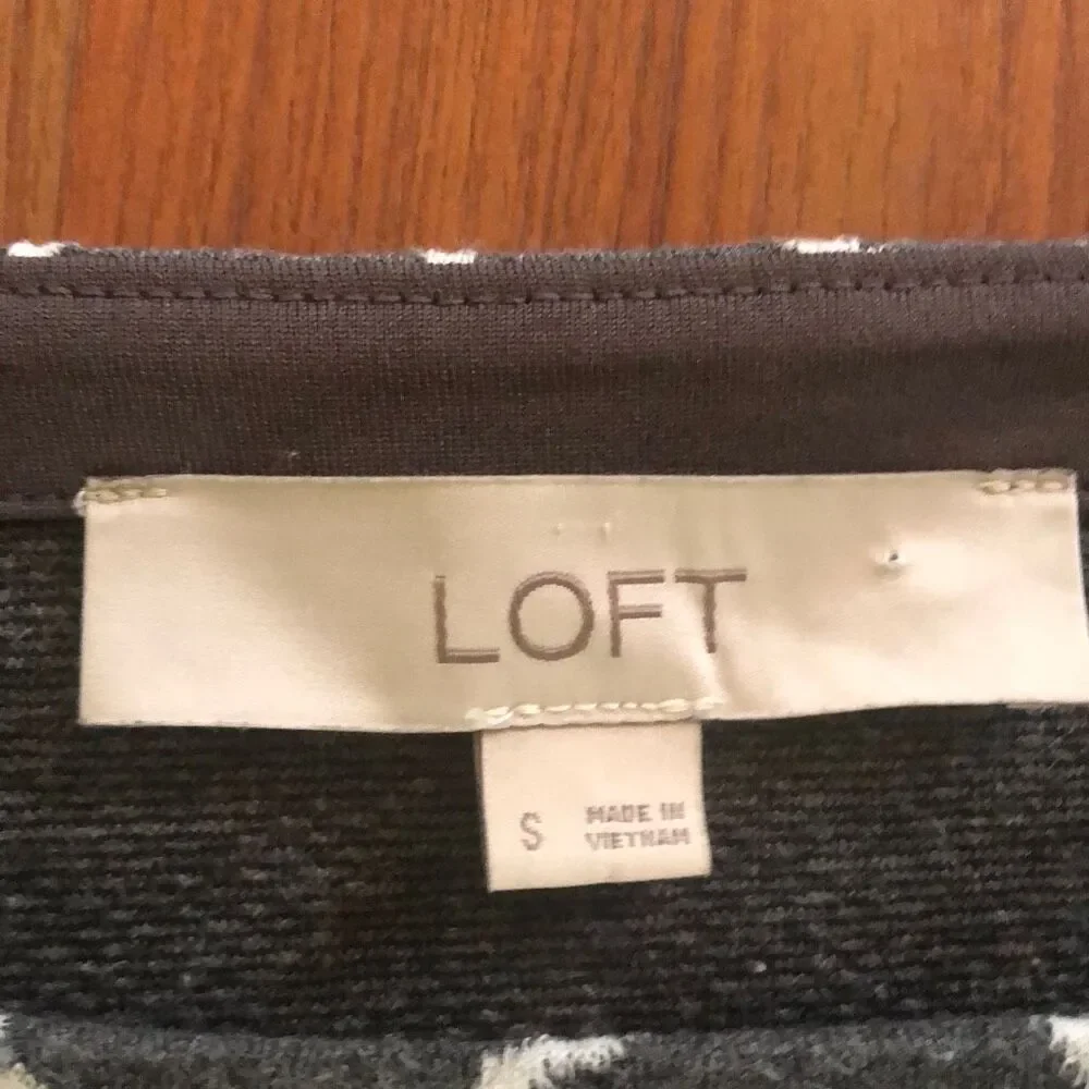 LOFT Long sleeve gray ￼ Shift dress, tunic, size small